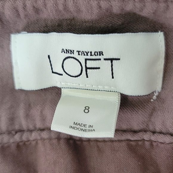 LOFT | Brown Cotton A-line Skirt - Picture 5 of 5